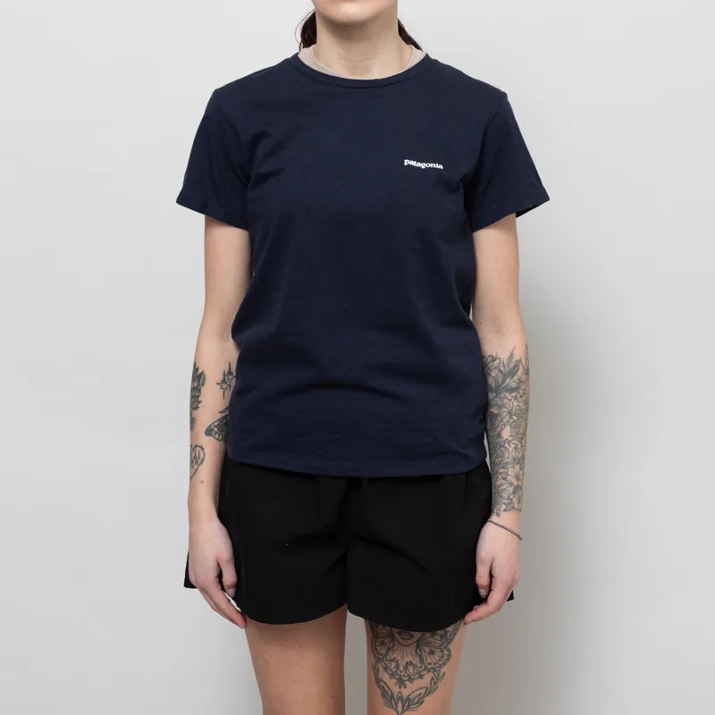 Patagonia Womens P-6 Logo Responsibili-Tee New Navy-2