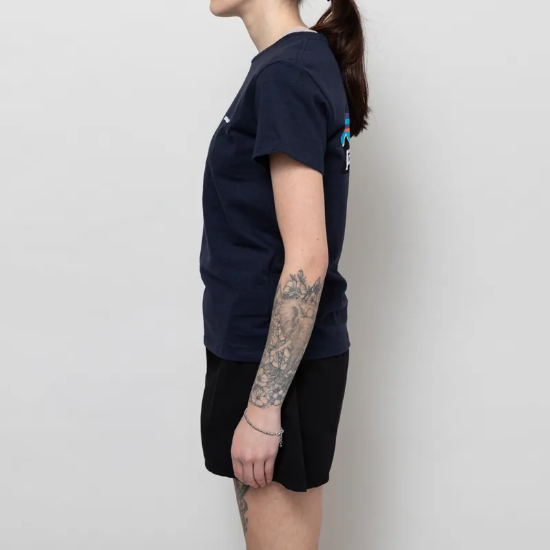 Patagonia Womens P-6 Logo Responsibili-Tee New Navy-4