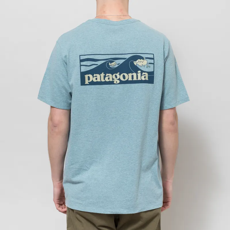 Patagonia Boardshort Logo Pocket Responsibili-Tee Blue Sage