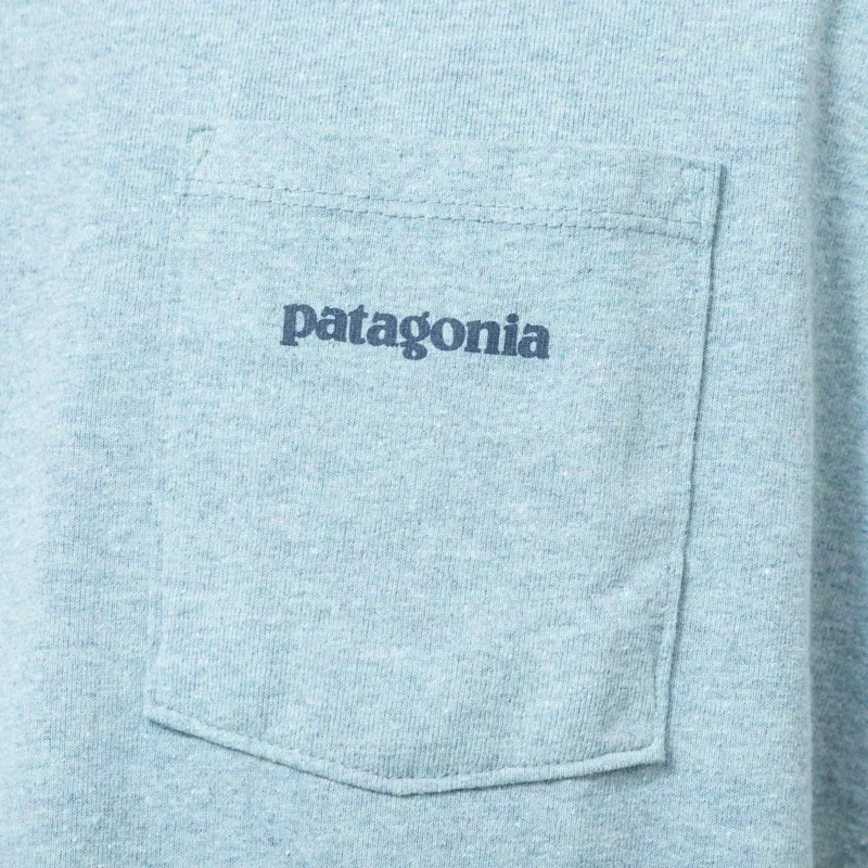 Patagonia Boardshort Logo Pocket Responsibili-Tee Blue Sage-7