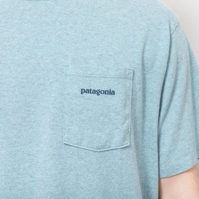 Patagonia Boardshort Logo Pocket Responsibili-Tee Blue Sage-6