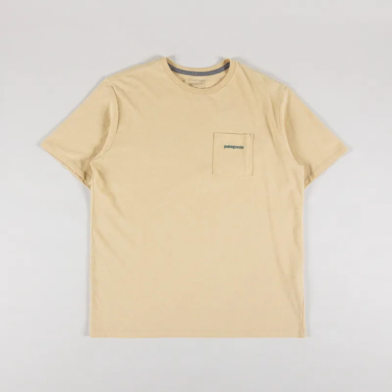 Patagonia Boardshort Logo Pocket Responsibili-Tee Beeswax Tan-1