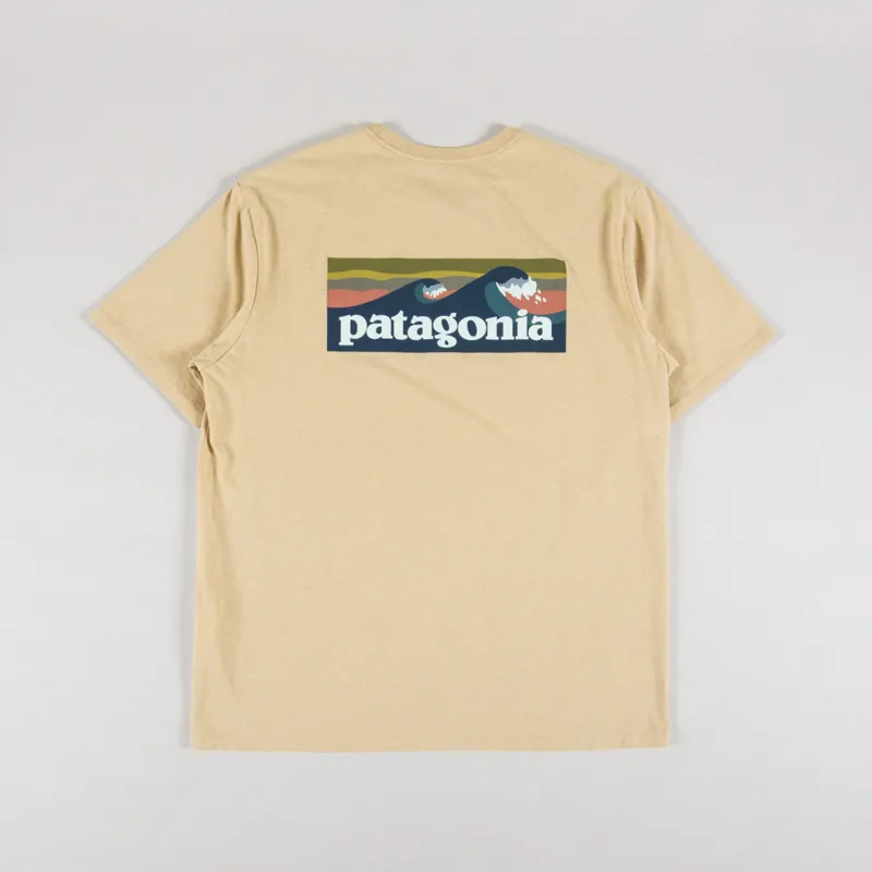 Patagonia Boardshort Logo Pocket Responsibili-Tee Beeswax Tan