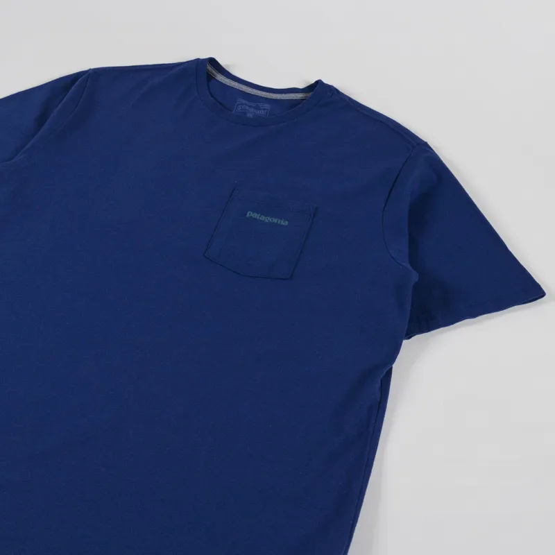 Patagonia Boardshort Logo Pocket Responsibili-Tee Clement Blue-3