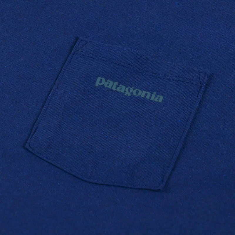 Patagonia Boardshort Logo Pocket Responsibili-Tee Clement Blue-5