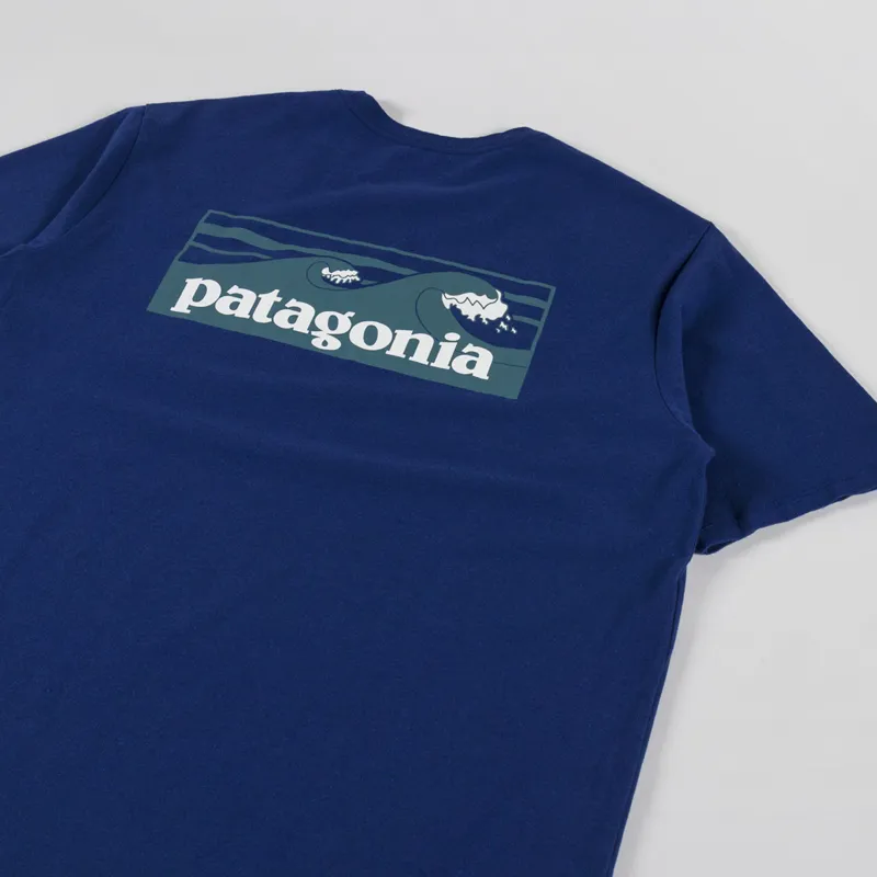 Patagonia Boardshort Logo Pocket Responsibili-Tee Clement Blue-2