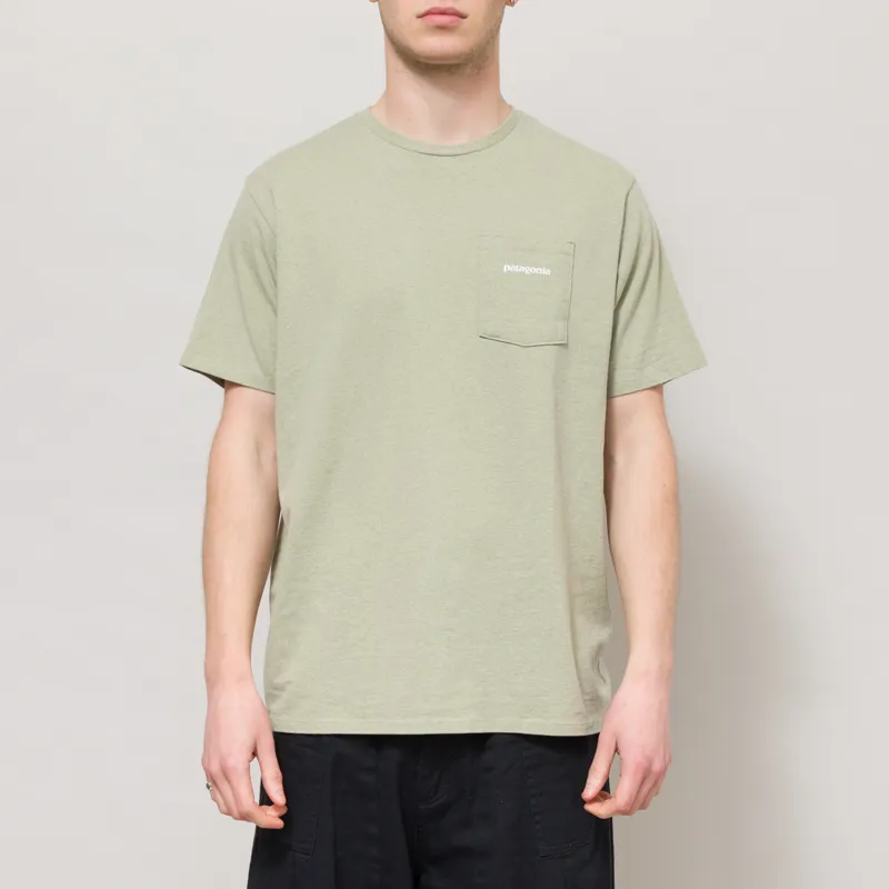 Patagonia Boardshort Logo Pocket Responsibili-Tee Gumtree Green-1