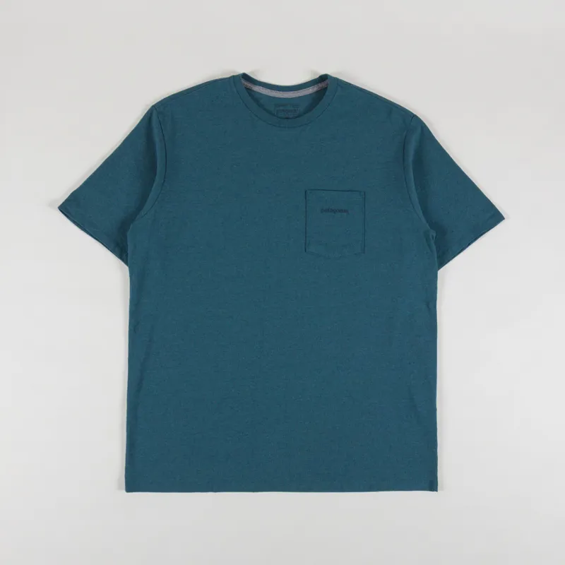 Patagonia Boardshort Logo Pocket Responsibili-Tee Wetland Blue-1