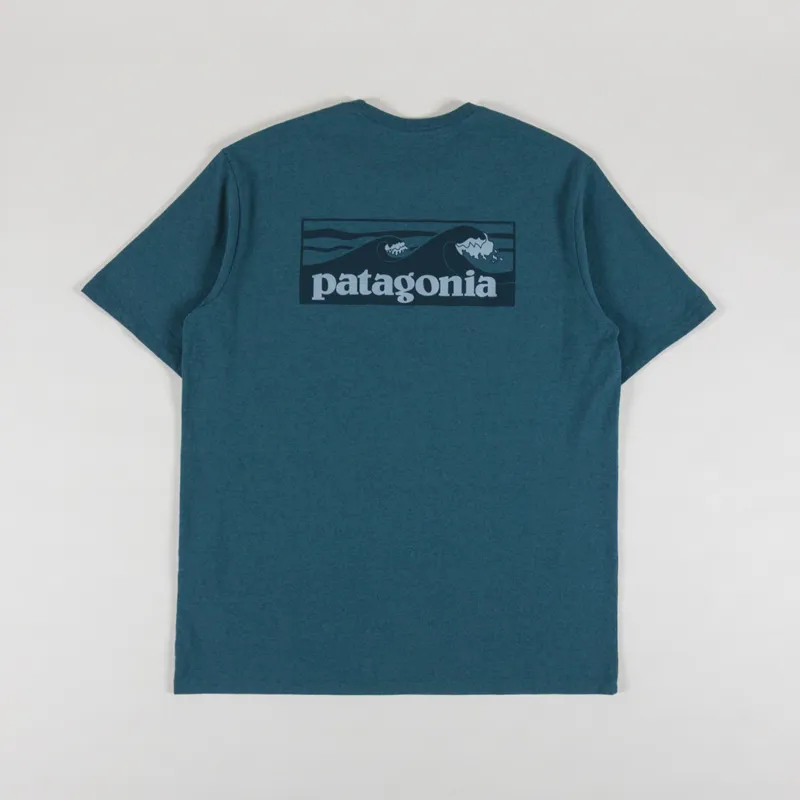 Patagonia Boardshort Logo Pocket Responsibili-Tee Wetland Blue