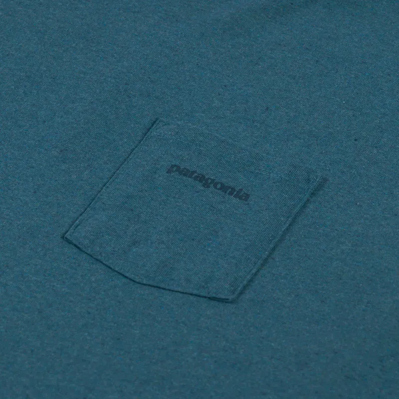 Patagonia Boardshort Logo Pocket Responsibili-Tee Wetland Blue-5