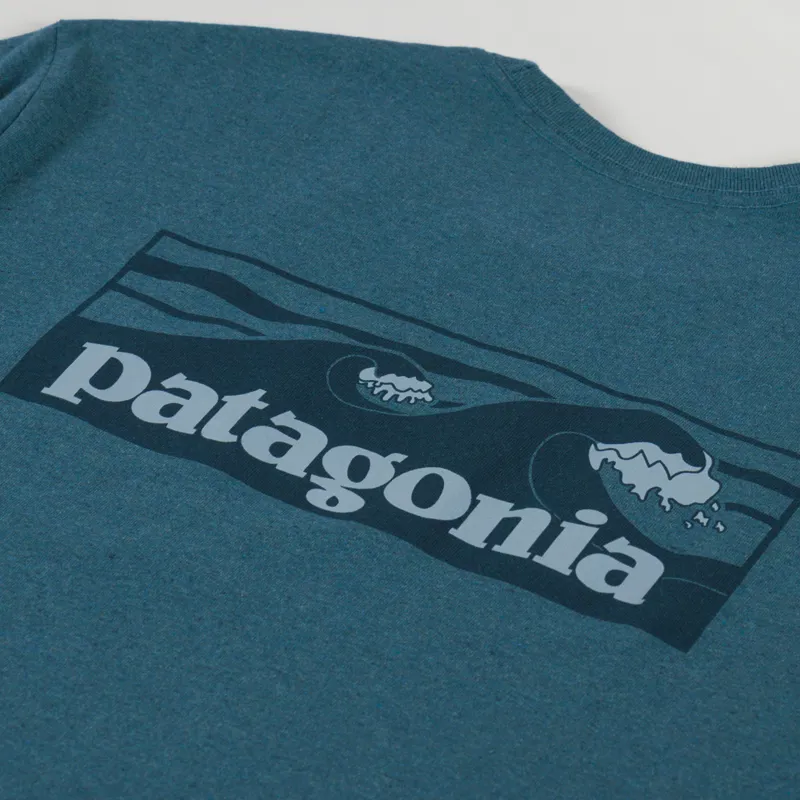 Patagonia Boardshort Logo Pocket Responsibili-Tee Wetland Blue-4
