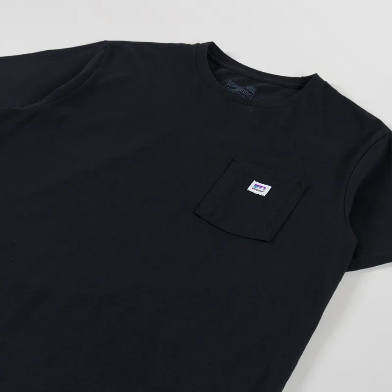 Patagonia Shop Sticker Pocket Responsibili-Tee Black-1