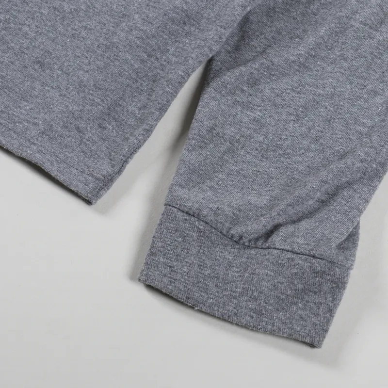 Patagonia Long Sleeved Shop Sticker Pocket Responsibili-Tee Gravel Heather-3