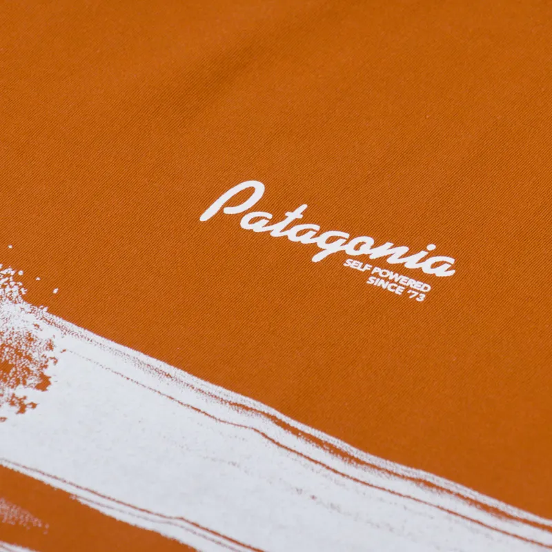 Patagonia Mens Graphic Self Power Organic T Shirt Redtail Rust