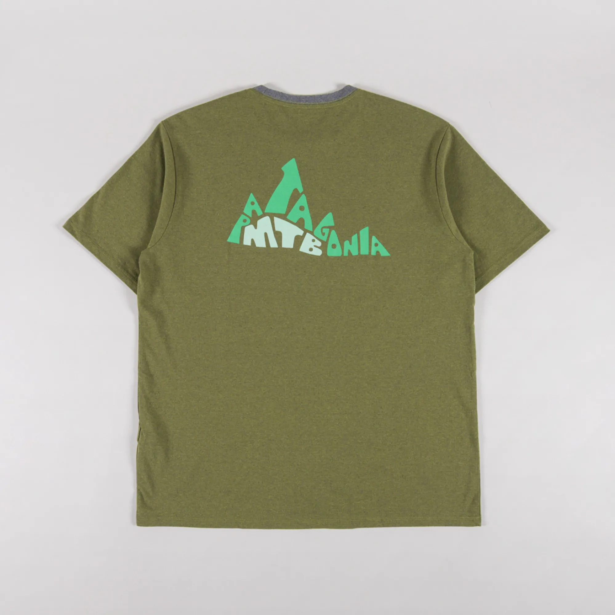 Berm Graphics Patagonia Mens Graphic Berm Logo Responsibili-Tee Graze Green