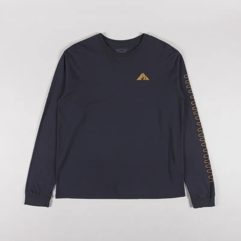 Patagonia Driftways Organic Long Sleeve T Shirt Ink Black-1