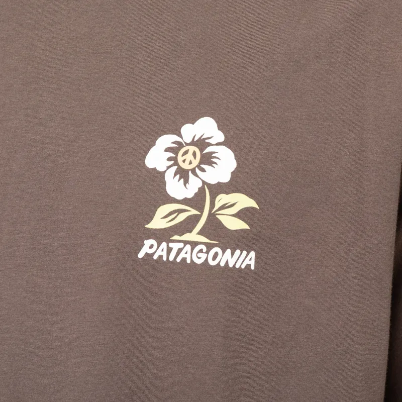 Patagonia Balance Organic T Shirt Peace Seeds Marlow Brown-7