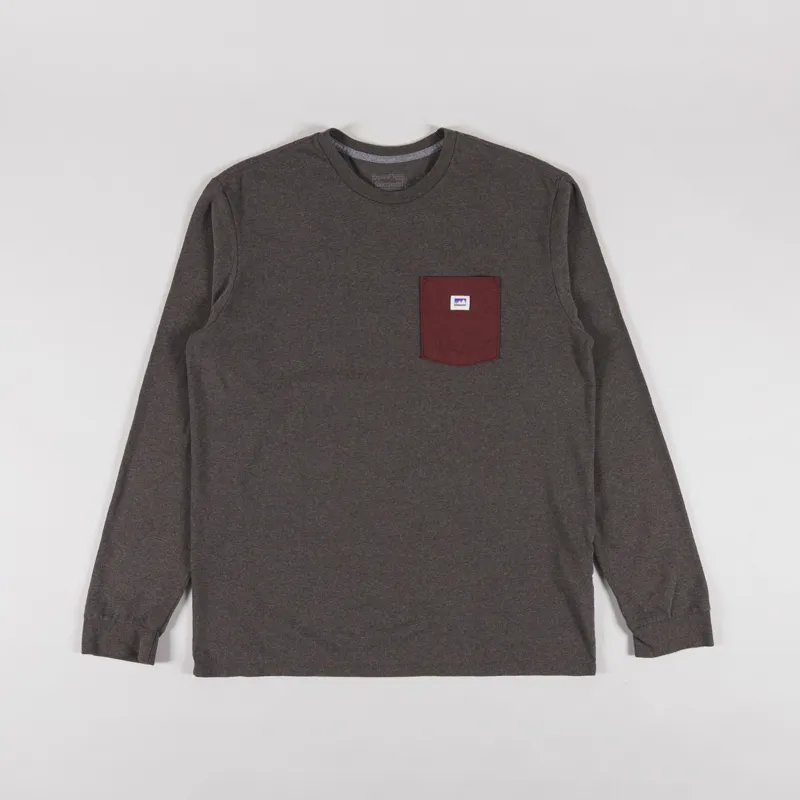 Patagonia Long Sleeve Shop Sticker Pocket Responsibili-Tee Marlow Brown