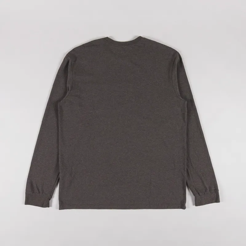 Patagonia Long Sleeve Shop Sticker Pocket Responsibili-Tee Marlow Brown-1