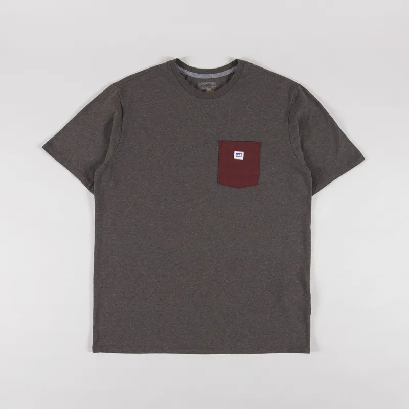 Patagonia Shop Sticker Pocket Responsibili-Tee Marlow Brown