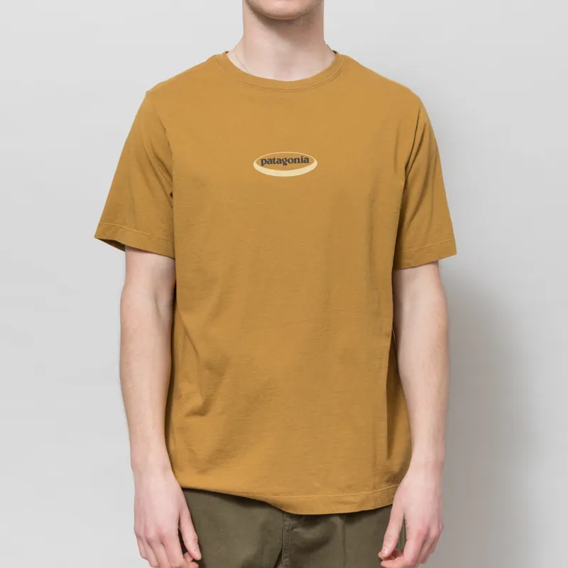 Patagonia 95 Oval Logo T Shirt Bobcat Brown Sunshine-1