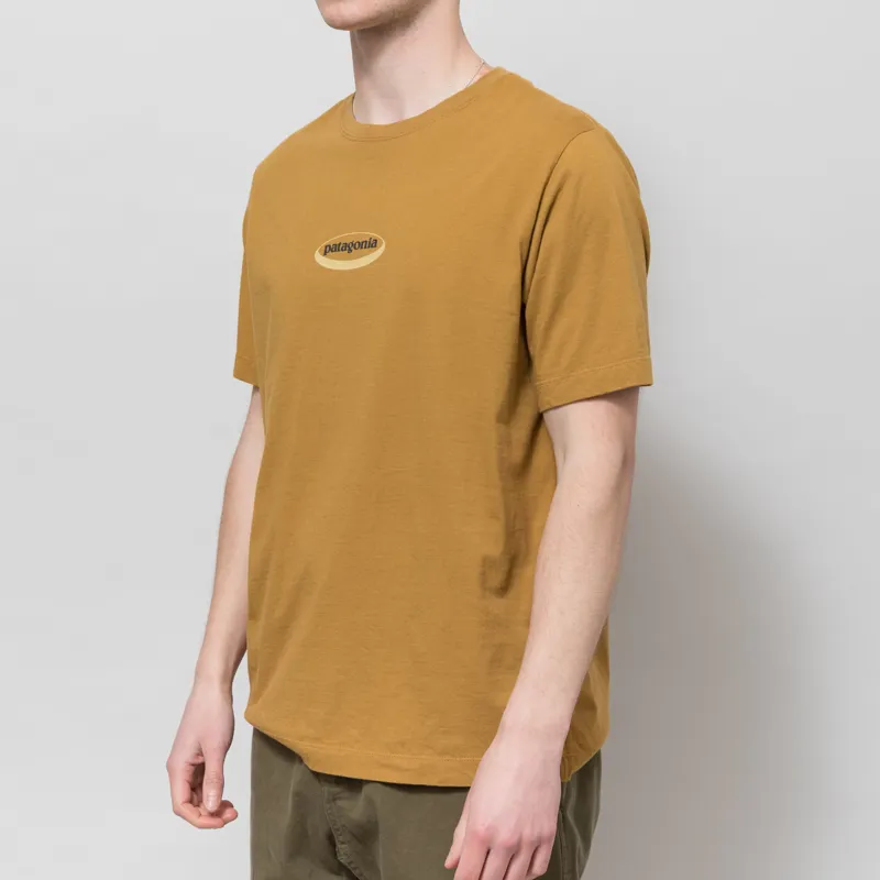Patagonia 95 Oval Logo T Shirt Bobcat Brown Sunshine-2