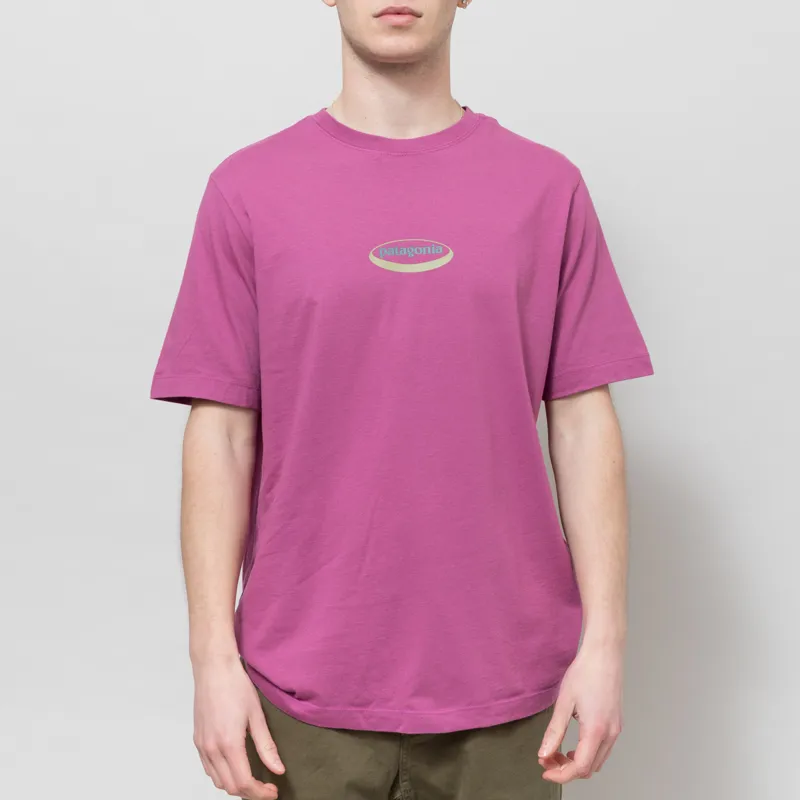 Patagonia 95 Oval Logo T Shirt Faded Magenta-1