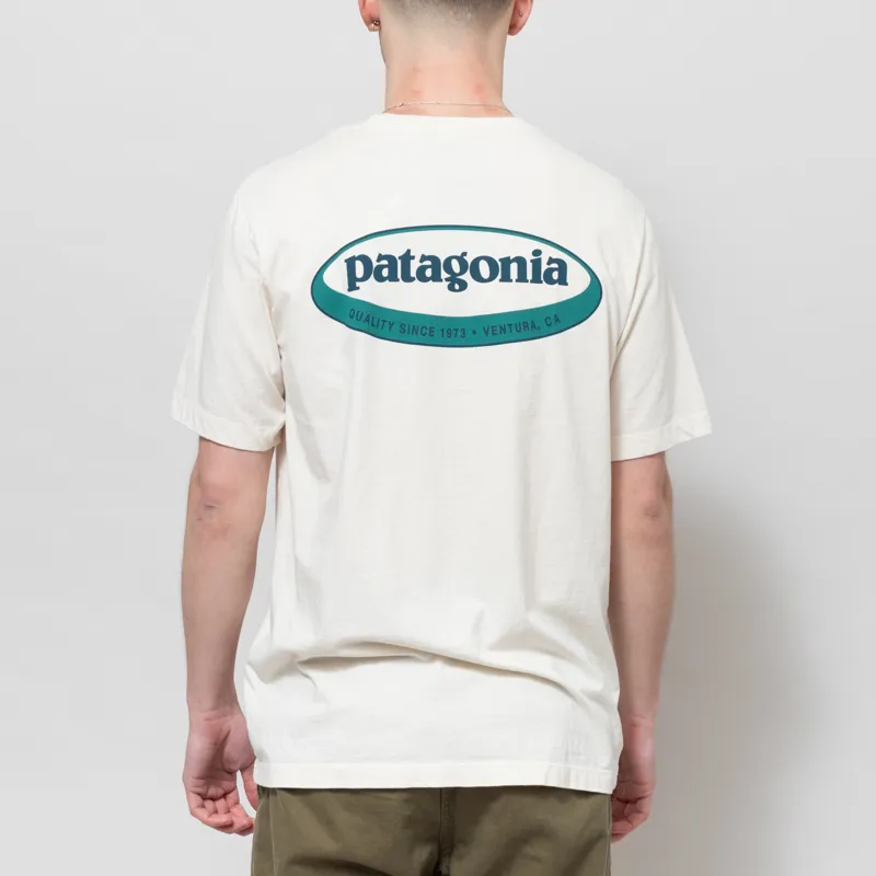 Patagonia 95 Oval Logo T Shirt Undyed Natural