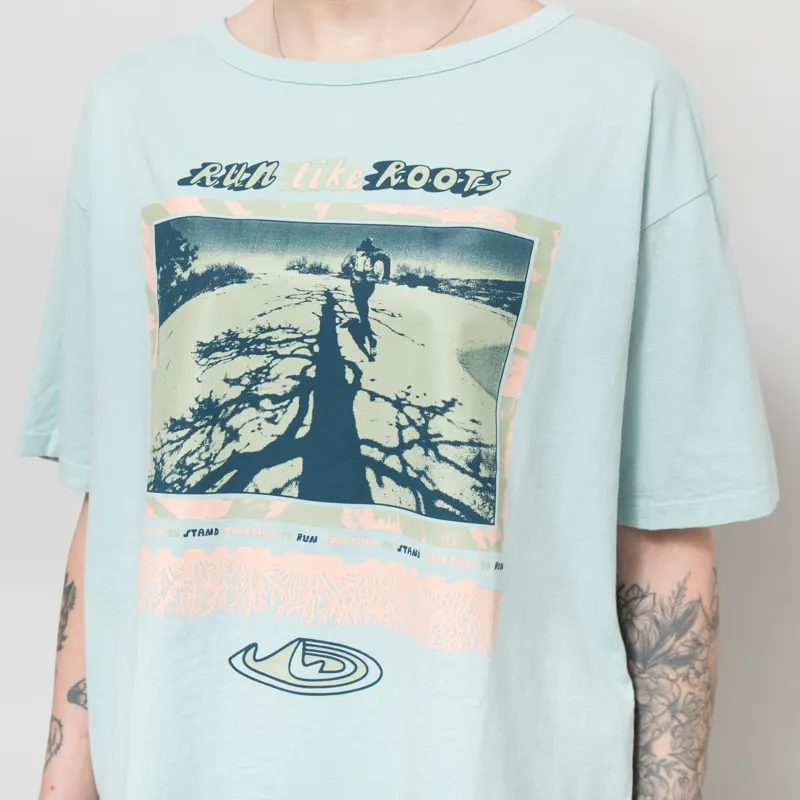 Patagonia Womens Run Like Roots Easy Cut T Shirt Thin Ice-5