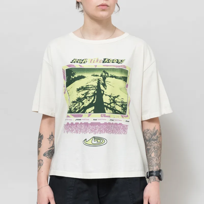 Patagonia Womens Run Like Roots Easy Cut T Shirt Undyed Natural-2