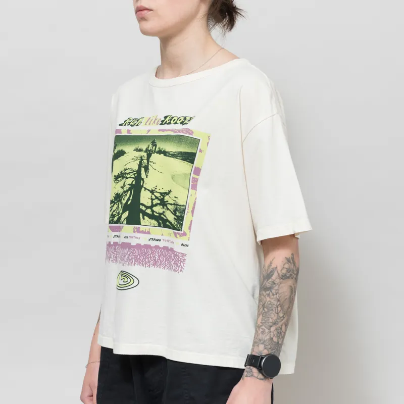 Patagonia Womens Run Like Roots Easy Cut T Shirt Undyed Natural-1