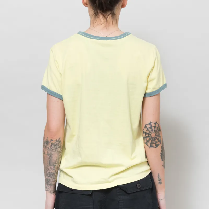 Patagonia Womens Great Waves Ringer T Shirt Lemon Zest-3