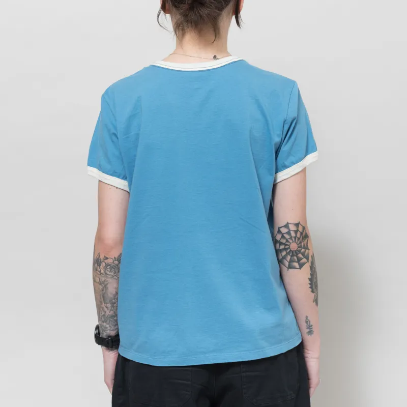 Patagonia Womens Great Waves Ringer T Shirt Shore Blue-2