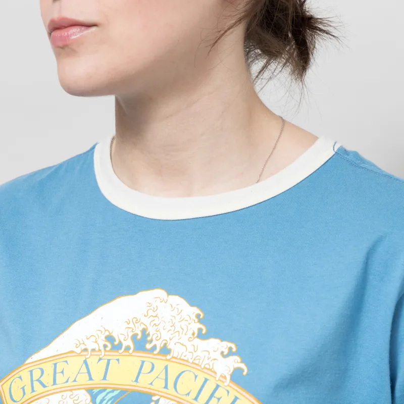 Patagonia Womens Great Waves Ringer T Shirt Shore Blue-3