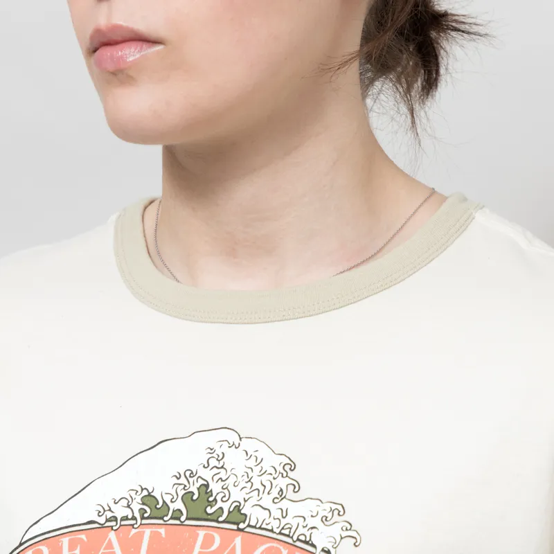 Patagonia Womens Great Waves Ringer T Shirt Undyed Natural-3