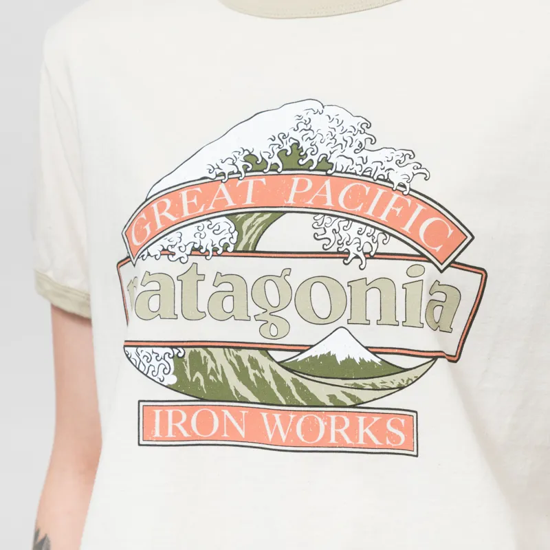 Patagonia Womens Great Waves Ringer T Shirt Undyed Natural-5