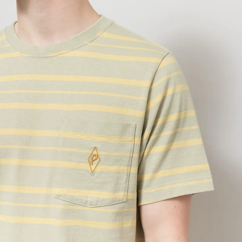 Patagonia Water People Mark Pocket T Shirt Steep Face Weathered Stone-3