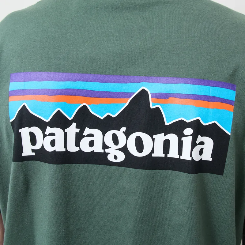 Patagonia P-6 Logo T Shirt Canopy Green-2