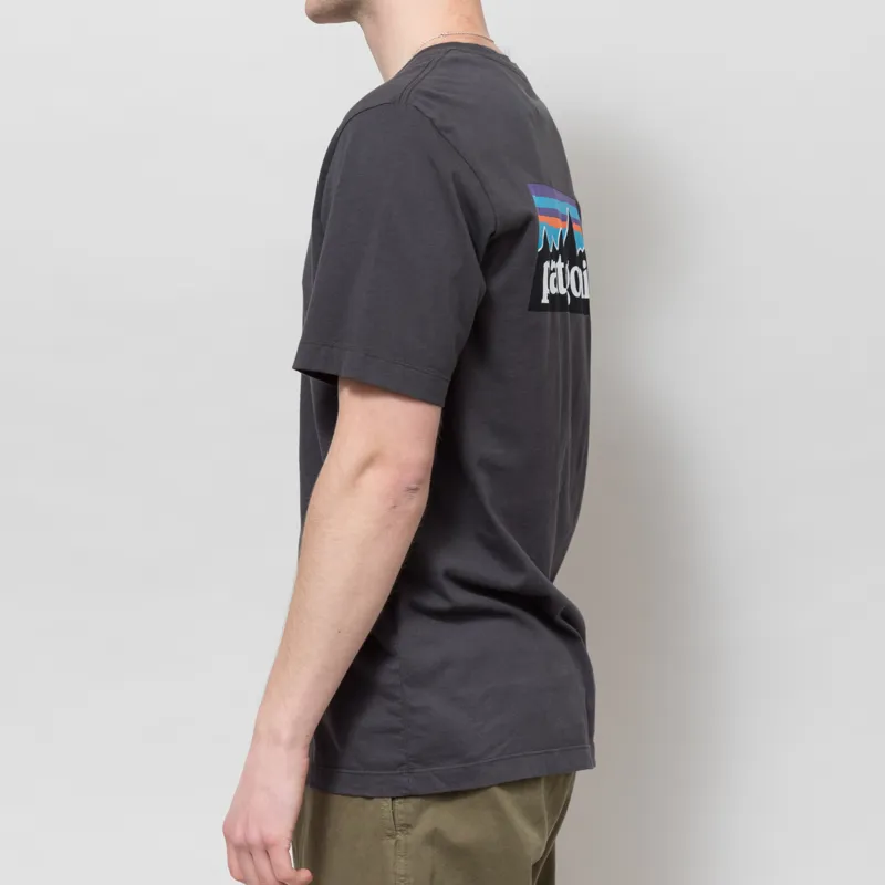 Patagonia P-6 Logo T Shirt Ink Black-3