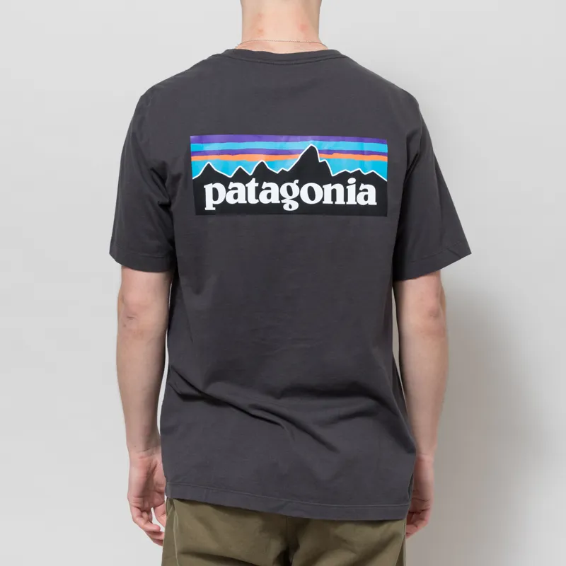 Patagonia P-6 Logo T Shirt Ink Black