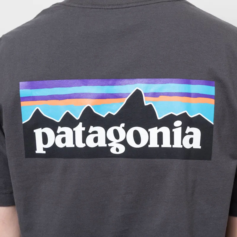 Patagonia P-6 Logo T Shirt Ink Black-5