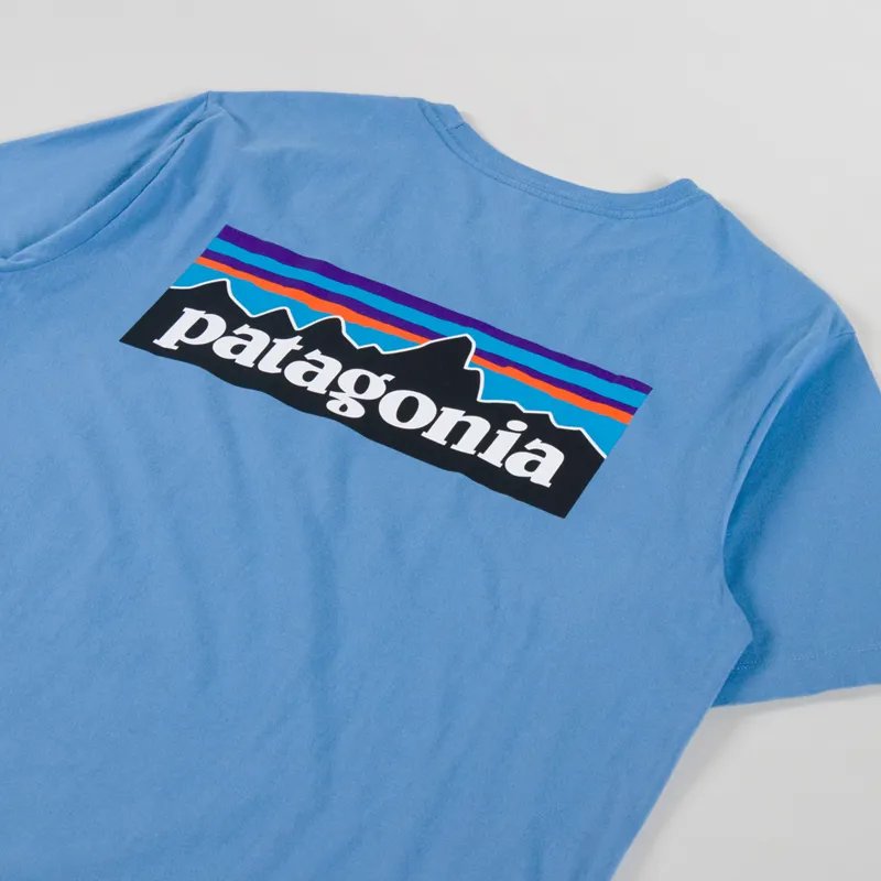 Patagonia P-6 Logo T Shirt Shore Blue-2
