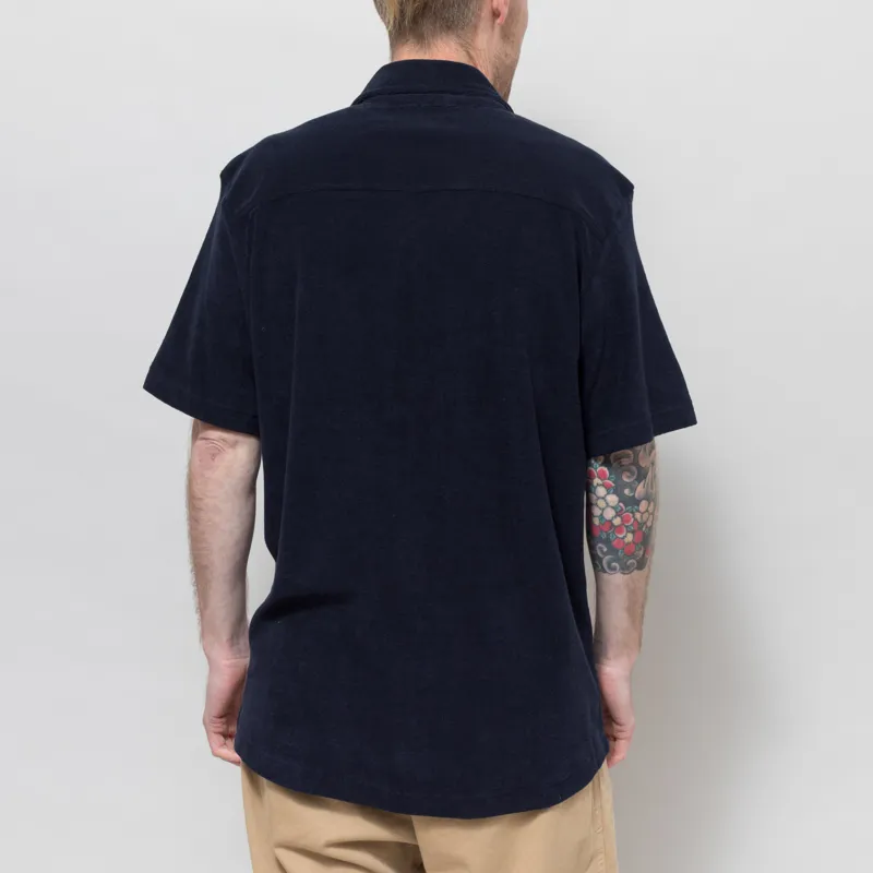 Revolution Terry Cuban Shirt Navy-2