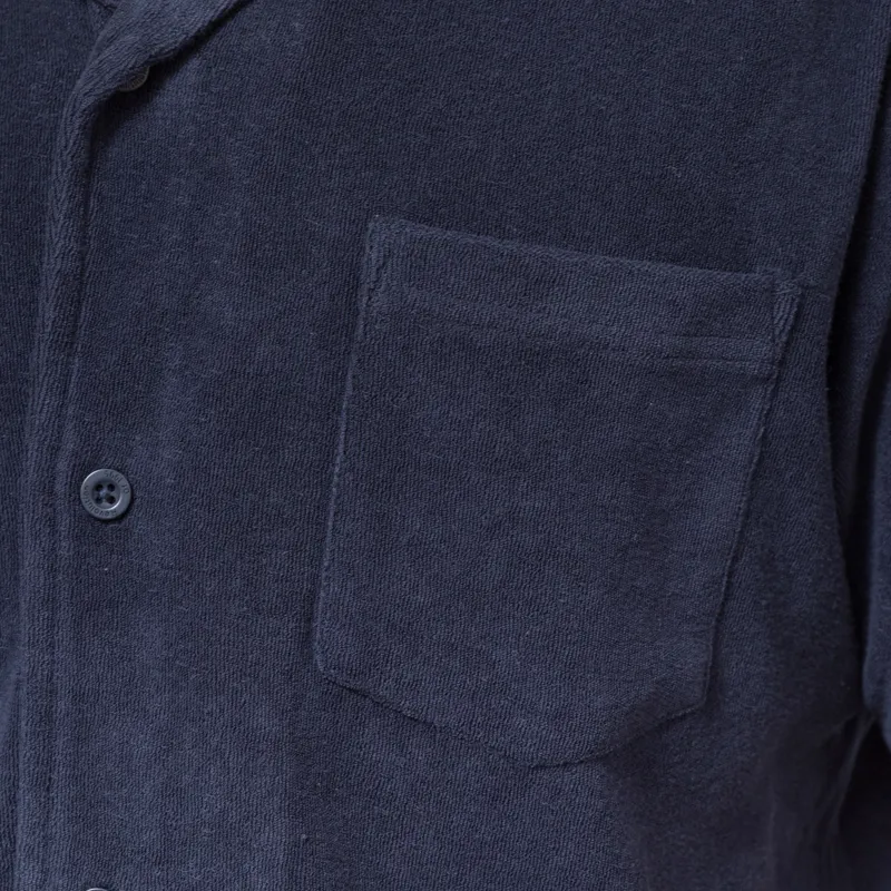 Revolution Terry Cuban Shirt Navy-4