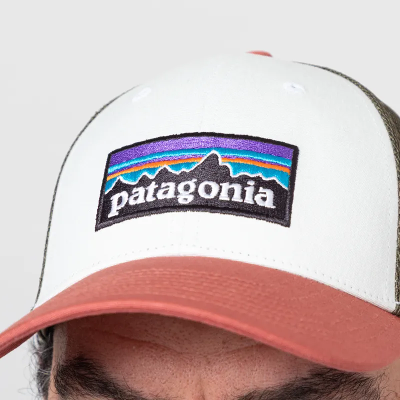 Patagonia P-6 Logo LoPro Trucker Hat Birch White-3