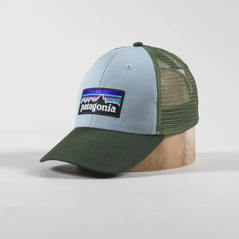 Patagonia P-6 Logo LoPro Trucker Hat Thermal Blue