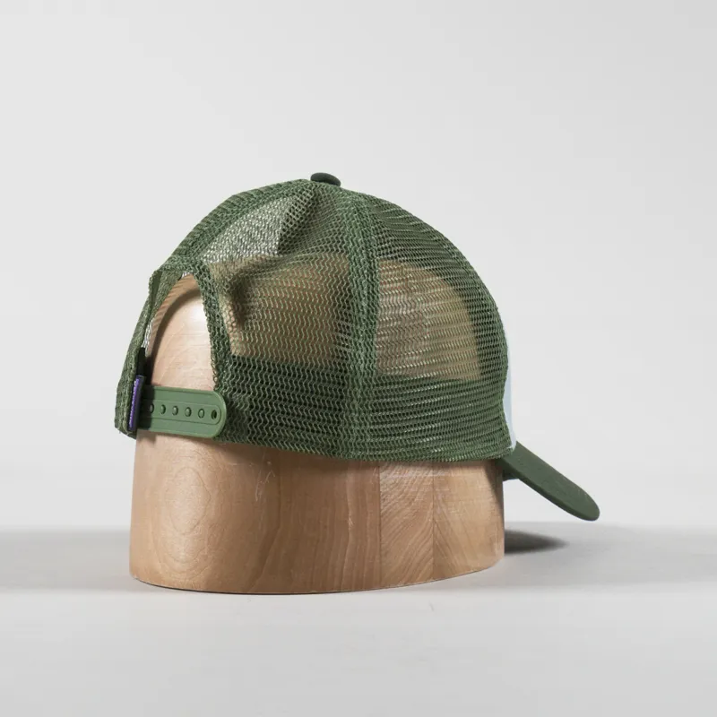 Patagonia P-6 Logo LoPro Trucker Hat Thermal Blue-2