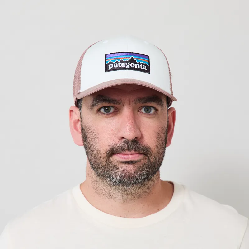Patagonia P-6 Logo Trucker Hat Birch White-2