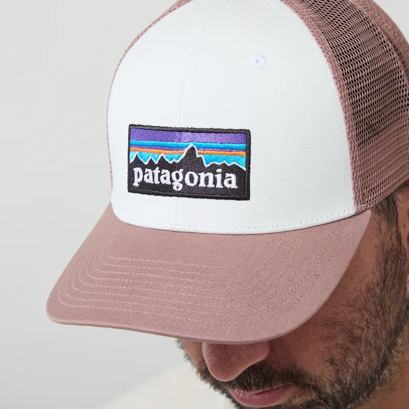 Patagonia P-6 Logo Trucker Hat Birch White-3