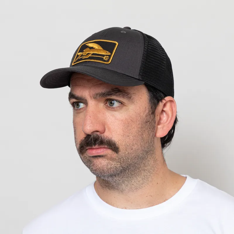 Patagonia Flying Fish LoPro Trucker Hat Ink Black